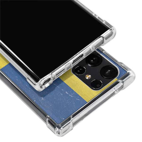 Sweden Flag Distressed Galaxy S24 Ultra Clear Case